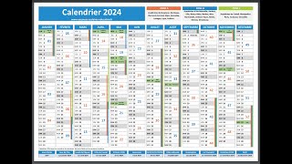 Savoir lire un calendrier [upl. by Ralyks55]