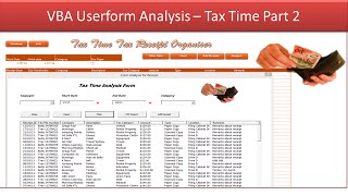 VBA Userform Analysis  Tax time Part 2 [upl. by Bainbridge537]