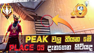 Peak new hidden place in free fire 2023 sinhala  පීක් වල තියන සුපිරිම හිඩ්න් ප්ලේස් 05 ක් [upl. by Yecnay124]