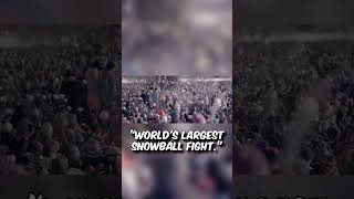 ❄️🌍Worlds Largest Snowball Fight Record Attempt in Saskatoon Canada🇨🇦 [upl. by Oirasan]