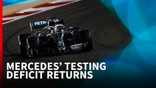 Mercedes’ F1 testing deficit returns in Bahrain [upl. by Aneleairam]