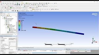 ANSYS Workbench 1D Analysis Tutorial 10 Cantilever beam shear force and bending moment diagram [upl. by Neetsirhc]