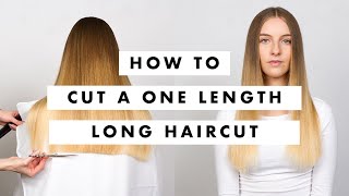 One Length Haircut Tutorial  MIG Training [upl. by Issi]