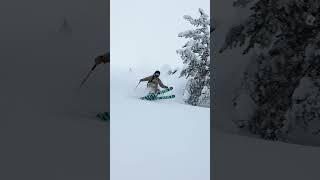 josie petersen and her beloved atris birdie enjoying nice snow bath blackcrows skiing [upl. by Orian724]