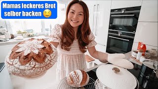 Brot backen für meine Familie 🥰 Homemade Sauerteigbrot Rezept Sourdough selber machen Mamiseelen [upl. by Mendel]