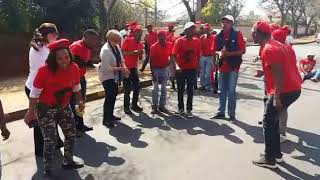 EFF protest outside Dunvegan property allegedly owned by AdamCatzavelos [upl. by Ayik]