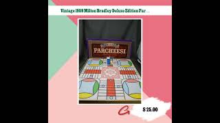 Vintage 1989 Milton Bradley Deluxe Edition Parcheesi [upl. by Drucie]