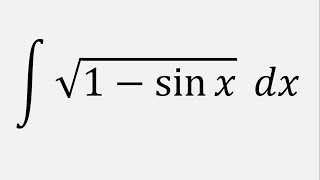 Integral of sqrt1  sin x dx [upl. by Edmondo]