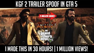 KGF 2 TRAILER GTA 5 SPOOF  Yash  Saalar Prasanth Neel  WackDance Gaming [upl. by Studdard]