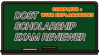 DOST SCHOLARSHIP EXAM REVIEWER COMPLETE  WITH EXPLANATIONS [upl. by Neumeyer795]