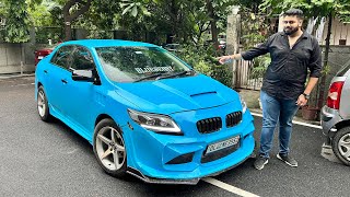 Only Modified Toyota Corolla Altis In India  M4 Type Body Kit  Taiwan Headlamps  Blue Repainted [upl. by Parnell]