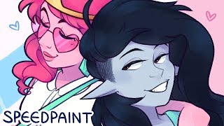 Bubbline  Adventure Time Finale SPEEDPAINT [upl. by Aicenaj]