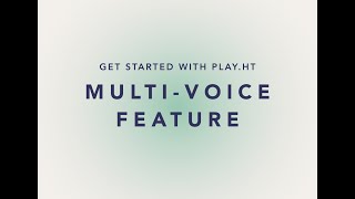 How to use the Multivoice feature  Playht [upl. by Rosa]