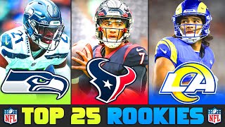 NFL Rookie Rankings  The Top 25 NFL Rookies of 2023 [upl. by Naihr51]