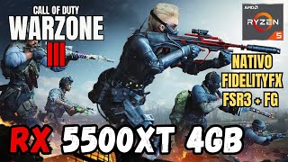 COD Warzone 3 ✅ RX 5500XT 4GB  Test Rendimiento [upl. by Osnohpla549]