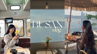 4 DAYS IN BUSAN 🇰🇷 travel vlog  mustvisit eateries ocean cafes spaland🧖🏻‍♀️seafood ENKR [upl. by Arrakat441]