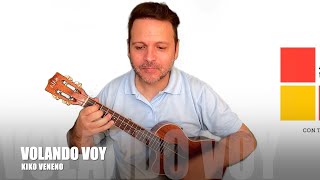 VOLANDO VOY  KIKO VENENO  TUTORIAL UKELELE [upl. by Schonfield703]