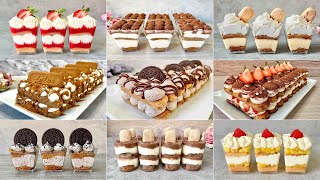 9 Tiramisu recipes No raw eggs no alcohol no gelatine No bake desserts ideas Easy amp Yummy [upl. by Lienad364]