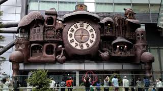 Zegar Ghibli  Ghibli ClockNittele Big Clock Nippon TV Building Tokyo Japan 4K30FPS [upl. by Niwrehs]