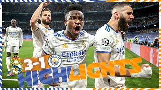 HIGHLIGHTS  Real Madrid 31 Manchester City  UEFA Champions League [upl. by Riem]