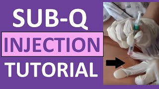 How to Give a Subq Subcutaneous Injection Shot [upl. by Ayala667]