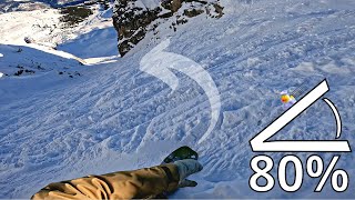 Hardest Ski Run in Europe  Grand Couloir Courchevel [upl. by Daegal]