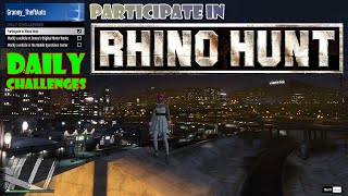 Participate in Rhino Hunt  Daily Challenges  GTA Online [upl. by Aniraad]