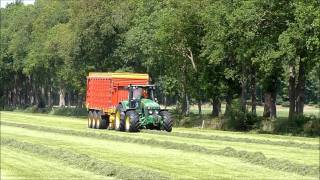 Loonbedrijf Koelma met John Deere 8530 en Schuitemaker Rapide 3000 [upl. by Harday282]