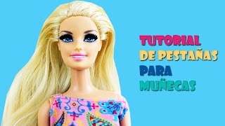 Manualidades para muñecas  Cómo hacer pestañas postizas a tus muñecas  manualidadesconninos [upl. by Aerdnaz882]