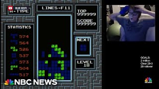 13yearold becomes first person to defeat Tetris [upl. by Akoyin]