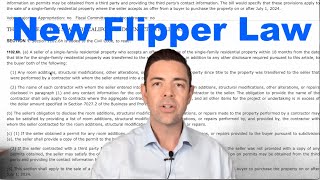 New Real Estate Flipper Law Goes Into Effect July 01 2024 California AB 968 [upl. by Ceporah]