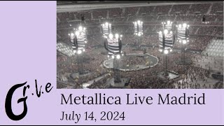 M72 World Tour Metallica Live Madrid Metropolitano Madrid 14 July 2024 [upl. by Analle]