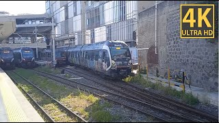 CIRCUMVESUVIANA  Partenze e arrivi alla stazione di Napoli Porta Nolana  4K ULTRA HD [upl. by Llerrehs]