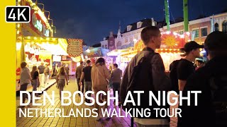 Den Bosch Netherlands 4K Night Walk  Nightlife in sHertogenbosch [upl. by Lechner]