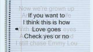 Check Yes Or No by George Strait Lyrics [upl. by Gierk]