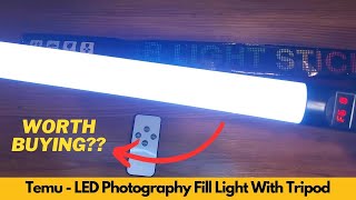 Temu  LED Photography Fill Light With Tripod Review and Demo Worth Buying [upl. by Nollaf720]