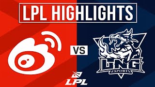 WBG vs LNG Highlights ALL GAMES  LPL 2024 Worlds Regional Qualifier  Weibo Gaming vs LNG Esports [upl. by Essej]