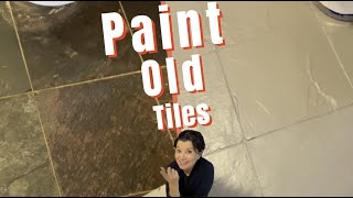 HOW TO PAINT FLOOR TILES DIY🎨 Amazing Transformation of Home Decor on a Budget by Painting Tiles [upl. by Parrish]