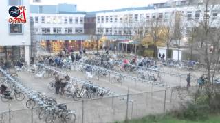 Arriving at school on a bicycle Netherlands 298 [upl. by Carnay273]