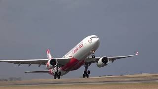 Air Asia X Airbus A330343 9MXXF Departing Avalon Airport [upl. by Huan]