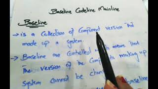 Baseline codeline mainline in OSdefine baseline codeline mainline [upl. by Everara284]