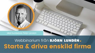 Starta och driva enskild firma webbinarium [upl. by Nicolette139]