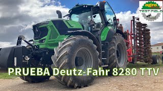 PRUEBA DeutzFahr 8280 TTV y grada rápida Akpil Bison XL 6m  TEST FIELD [upl. by Volkan]