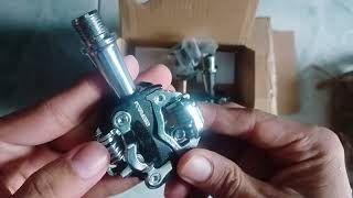 Unboxing  Installing ZERAY Cleats Pedal for MTB Aluminum Sealed Bearing with Attachments cleats [upl. by Diad853]