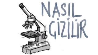 Mikroskop nasıl çizilir  How to draw a microscope [upl. by Cotsen]