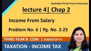 How to calculate Taxable Income from Salary  Problem No6 Pg No 223 [upl. by Thorlay566]