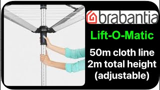 Brabantia LiftOMatic Cloth dryer 50m unboxing [upl. by Cirted]