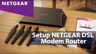 How To Install a NETGEAR DSL Modem Router [upl. by Lyrrad]