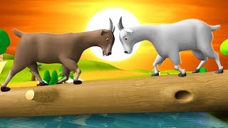 The Two Wise Goats 3D Animated Hindi Moral Stories for Kids  दो समझदार बकरी हिन्दी कहानी Tales [upl. by Varuag625]