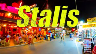 Nightlife of Stalis Crete Greece 2021 Walking Tour 4K UHD [upl. by Roley895]